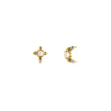 Estella Star & Moon Stud Earrings